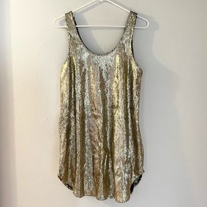 Zara Gold and Silver Sequin Mini Dress